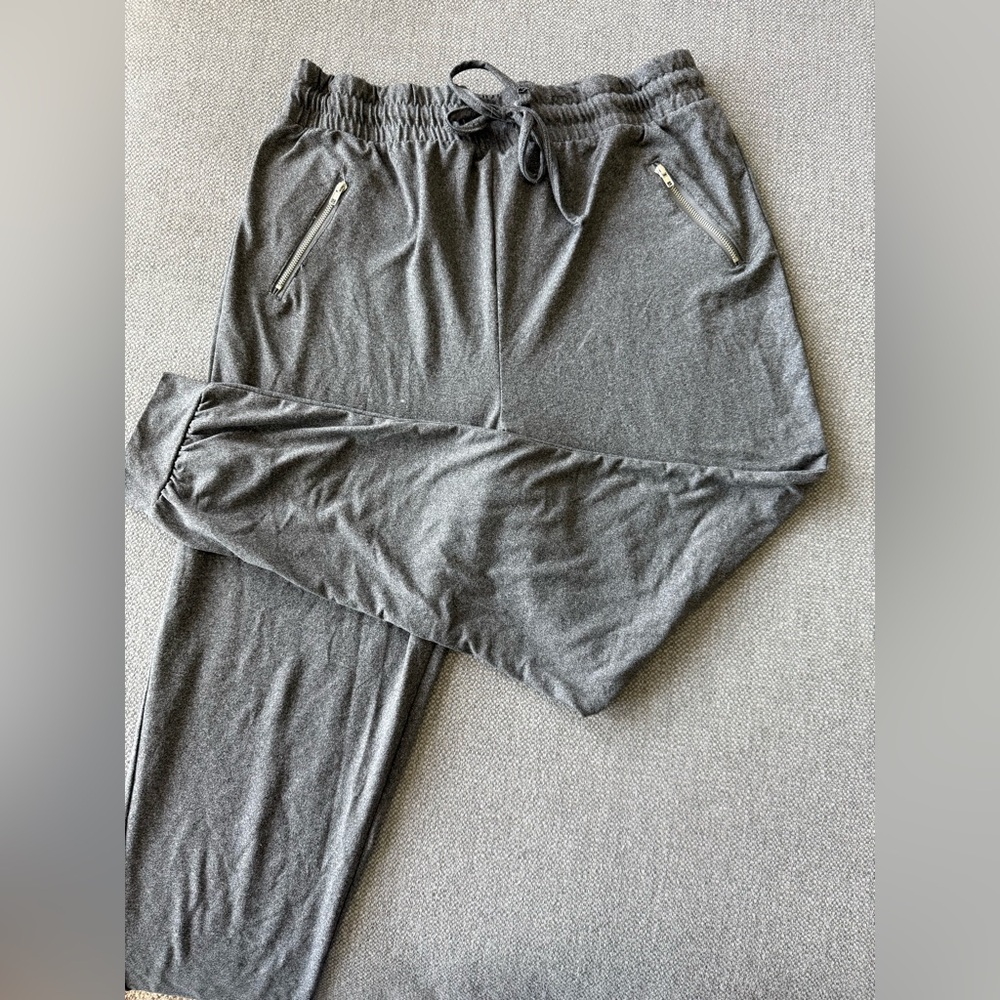 Charcoal Joggers with Zippered Pockets